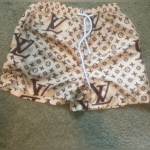 Louis Vuitton Tan and Brown Monogram Men's Shorts